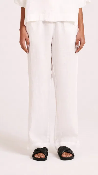 Nude Lucy Women's Marli Linen Pant In White