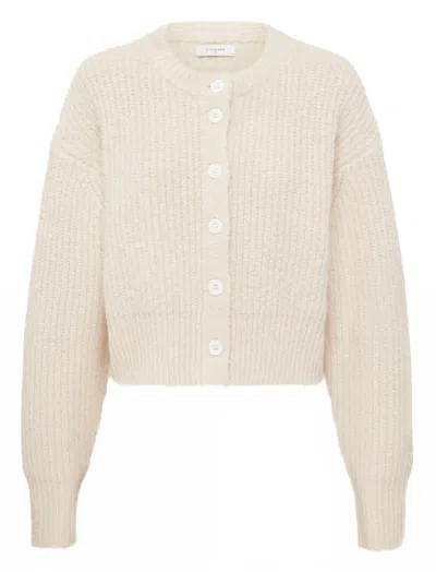 Nude Lucy Women's Nixon Cropped Cardigan In Ivory In White