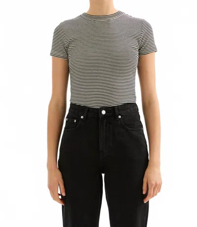 Nude Lucy Women's Organic Baby Top In Black Stripe In Gray