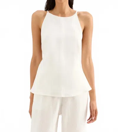 Nude Lucy Ziba Linen Top In White