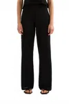 Nude Lucy Zosia Knit Wide Leg Pant In Black In Black