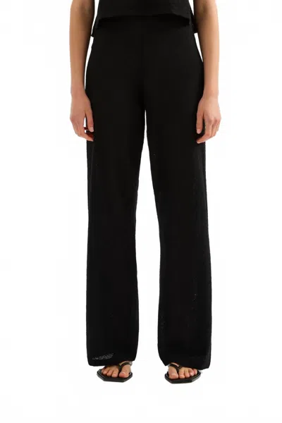 Nude Lucy Zosia Knit Wide Leg Pant In Black