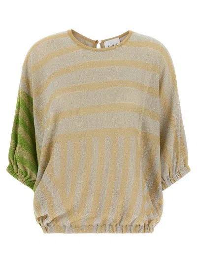 Nude Lurex Sweater In Multi