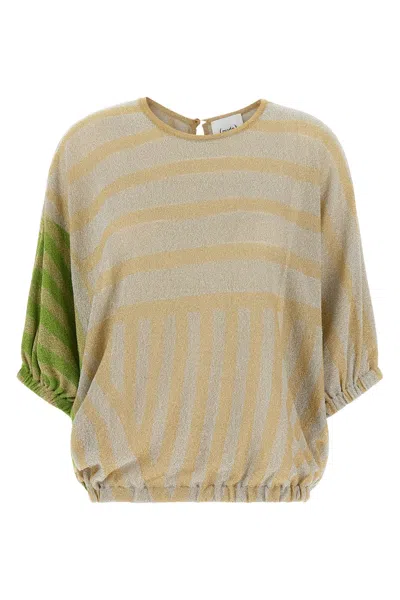Nude Multicolor Lurex Sweater In Brown