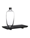 Nude Malt Tall Whiskey Bottle With Wooden Tray In Clear