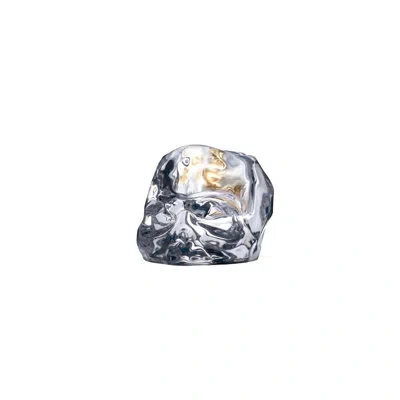 Nude Memento 2.95" Lead Free Crystal Tabletop Tealight Holder In Clear