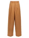 Nude Menswear Wide-leg Trousers In Brown