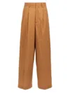 Nude Menswear Wide-leg Trousers In Brown