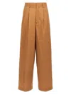 Nude Menswear Wide-leg Trousers In Brown