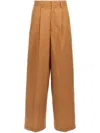 Nude Menswear Wide-leg Trousers In Brown