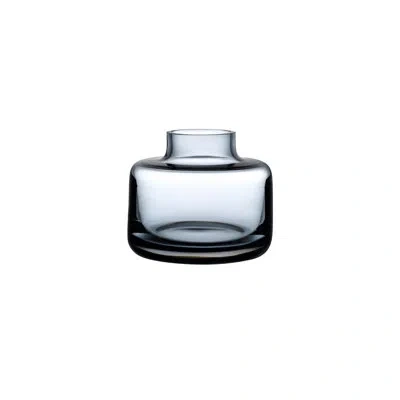 Nude Mini Magnolia Lead Free Crystal Vase In Steel Blue