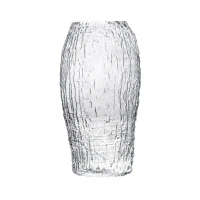 Nude Molten Handmade Lead Free Crystal Table Vase In Clear