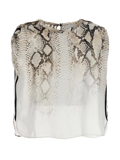 Nude Multicolor Viscose Women's Blouse
