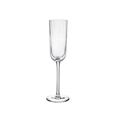 Nude Neo Set Of 2 Lead Free Crystal Champagne Glasses 6 Oz. In Clear