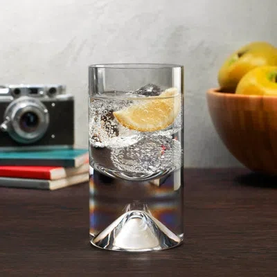 Nude No.9 Lead Free Crystal Low Ball Glasses 10 Oz. In Clear