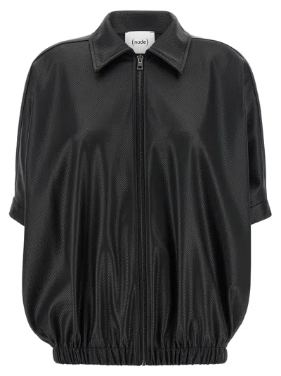 Nude Openwork Jacket In Black