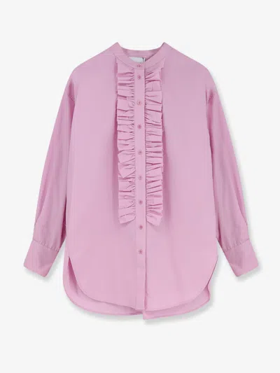 Nude Oversize Cotton Shirt In Pink