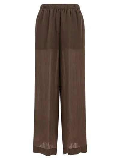 Nude Palazzo Pants In Brown