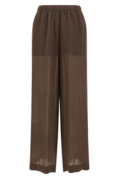 Nude Palazzo Pants In Brown