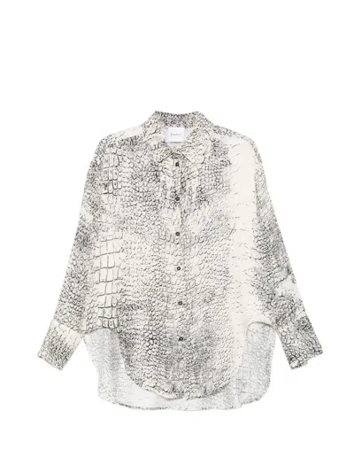 Nude Printed Shirt In Neutral