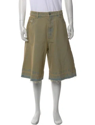 Pre-owned Nude Project Flat Front Shorts In Green