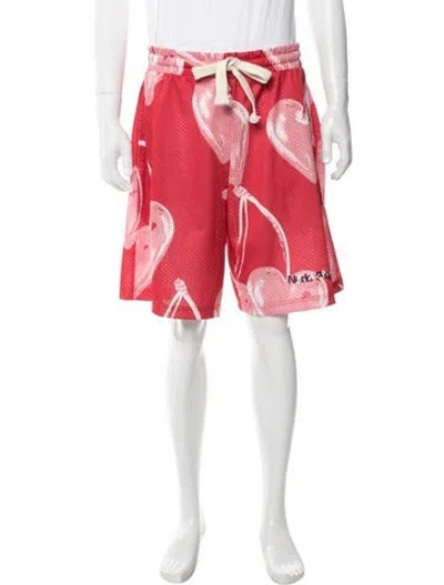 Pre-owned Nude Project Printed Athletic Shorts In Red