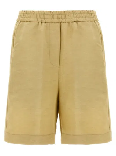 Nude Linen Bermuda Shorts Bermuda And Short Beige