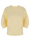 Nude Relaxed-fit Cotton T-shirt With Crinkled Sleeves In Neutral