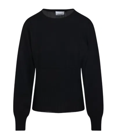 NUDE RIBBED-PANEL JUMPER