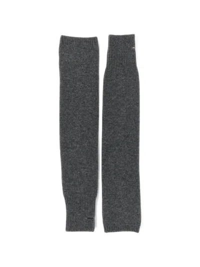 Nude Ribbed-knit Arm Warmers In Gray