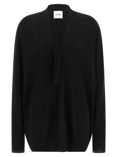 Nude Ring Neck Sweater In Black