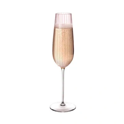 Nude Round Up Dusty Rose Set Of 2 Sparkling Wine Glasses