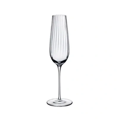 Nude Round Up Set Of 2 Sparkling Wine Glasses In Clear