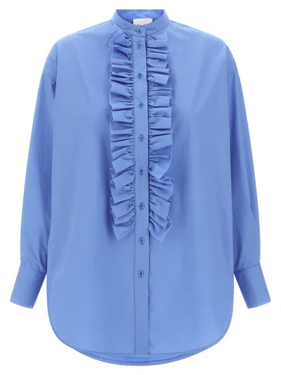 Nude Ruches Shirt In Blue