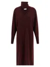 Nude Scarf Dress In Red