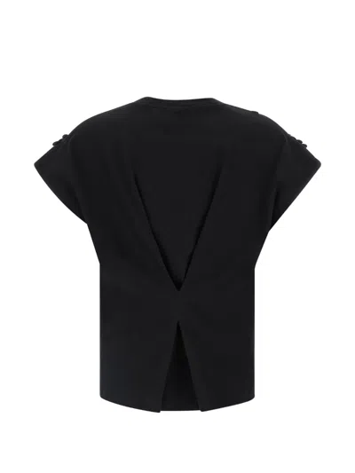 Nude Sequin T-shirt In Black