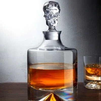 Nude Shade Lead Free Crystal Whisky Decanter 42.27 Oz. In Clear