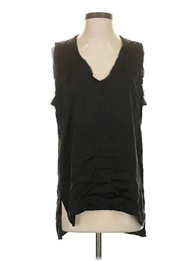 Pre-owned Nude Sleeveless Blouse In Black