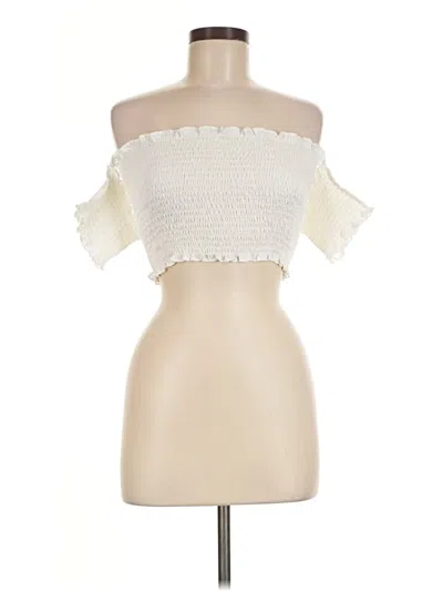 Pre-owned Nude Sleeveless Blouse In Ivory