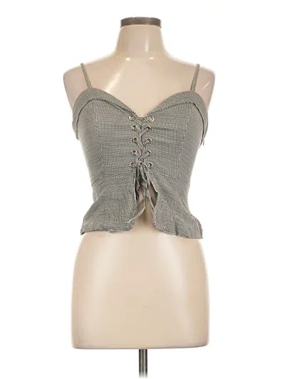 Pre-owned Nude Sleeveless Top Gray Strapless Neckline Tops