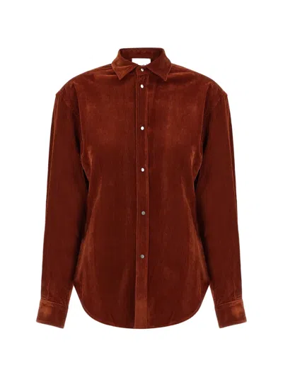 Nude Snap-button Fastening Shirt In Brown