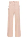 Nude Light Pink Cargo Pants In Pattern