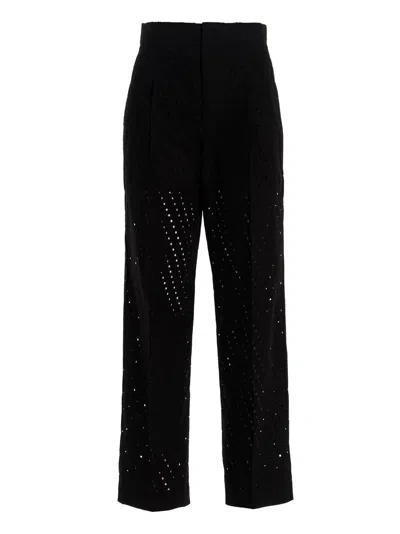 Nude Studded Trousers In Black