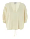 Nude Drawstring Sweatshirt In Neutral