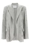 Nude Grey Velvet Blazer