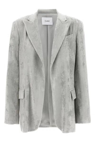NUDE NUDE VELVET BLAZER