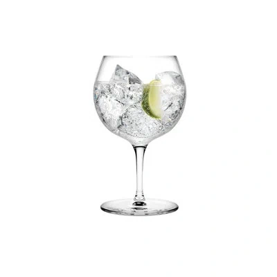 Nude Vintage Set Of 2 Lead Free Crystal Gin Tonic Glasses 20 Oz. In Clear
