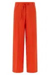 Nude Viscose Pants Tailored Belt Loops Pockets In Orange