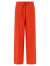 Nude Viscose Pants Tailored Belt Loops Pockets In Red