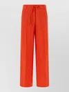 Nude Viscose Pants Tailored Belt Loops Pockets In Orange